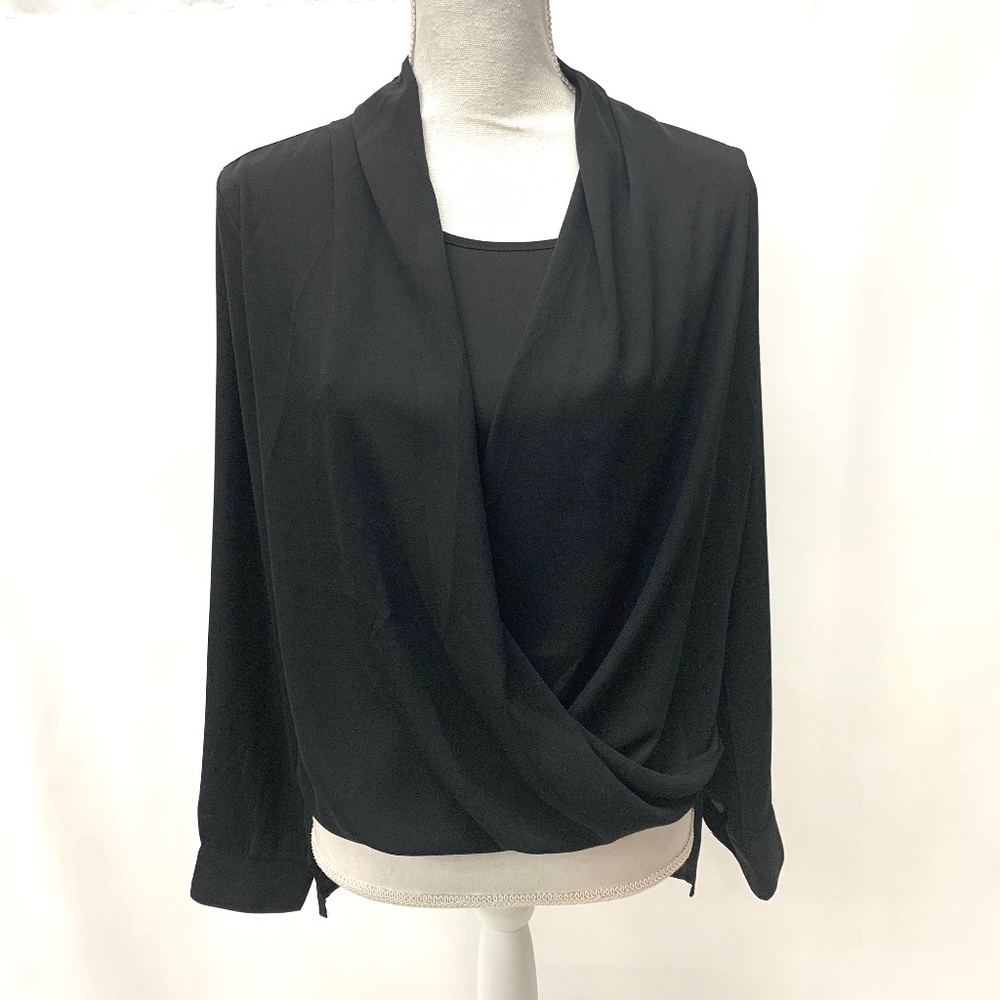 Larry Levine Black Blouse Size S